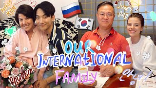 How to communicate Korean Dad & Russian Mom!? (couple vlogs) + Russian nephews got KOREAN CANDY!