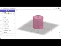 Build a Cylinder (H = 2R) in GeoGebra 3D: Method 1 (Use Cylinder Tool)
