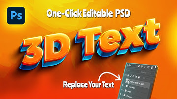 How to Create a Golden 3D Text Effect in Photoshop | One-Click Editable PSD
