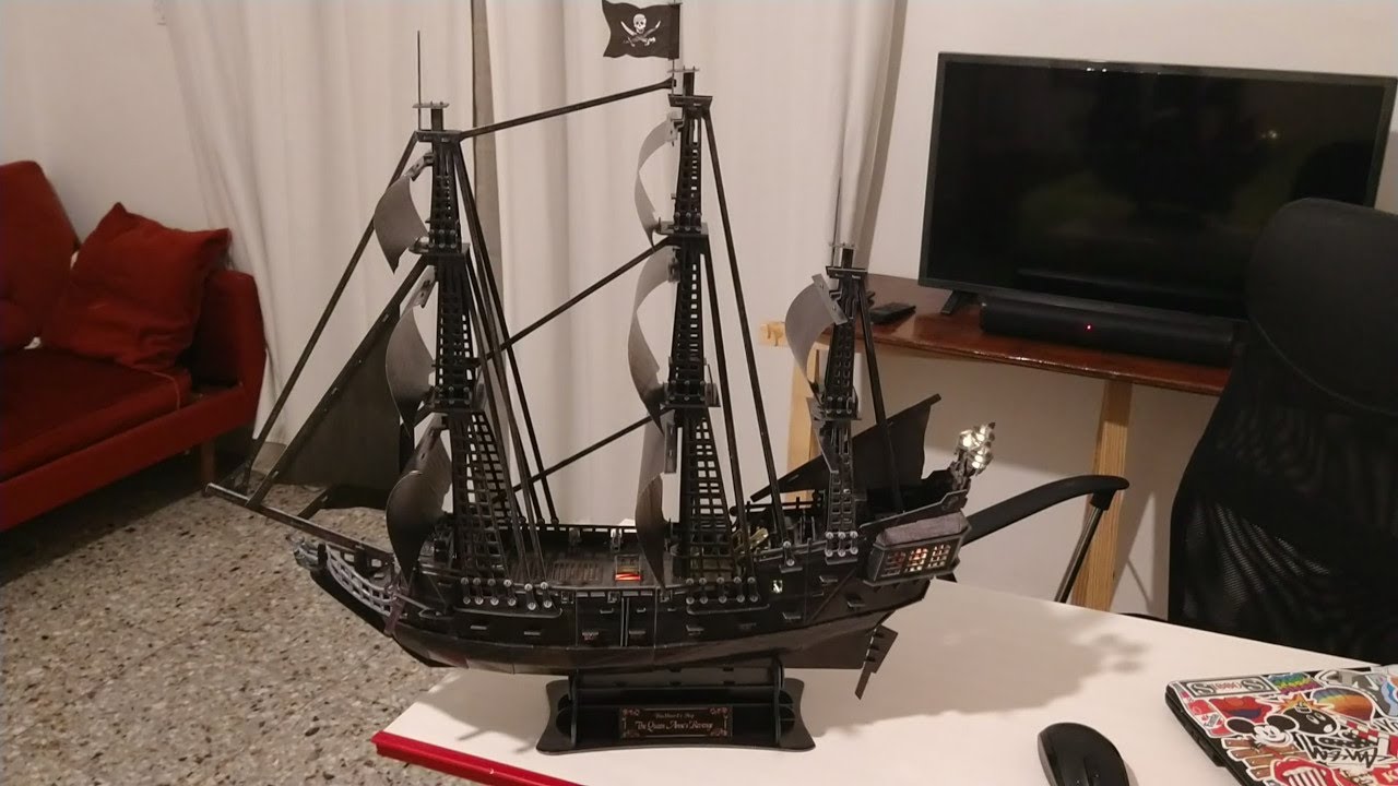 OT Video | The Queen Anne's Revenge | Blackbeard's Ship | CubicFun 3D Puzzle LED
