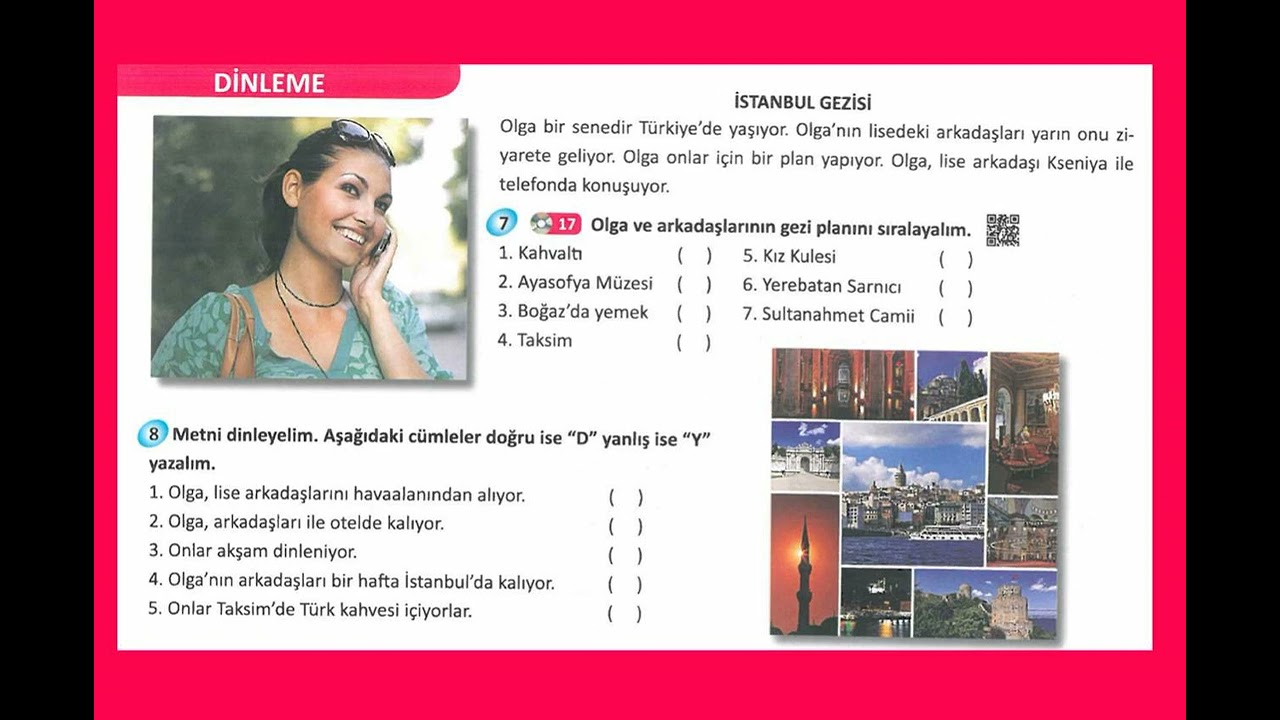 Yeni İstanbul A1: Ünite 6 Dinleme 17