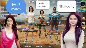 Joining a random squad of girls like a bot\funny gameplay\#PUBGMOBILE\fight with team mate