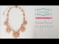How to make a Crystal Beaded Necklace. Flower Lace Necklace. Beads Jewelry Making. DIY tutorials.