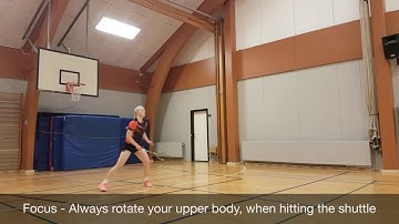 BADMINTON EXERCISE #13 - SLICE SAFETY - STRAIGHT IN BACKHAND SIDE, CROSS IN FOREHAND SIDE