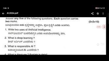Bcom 2nd Year Artificial intelligence 4th semester 2025 Question paper #bangalore university