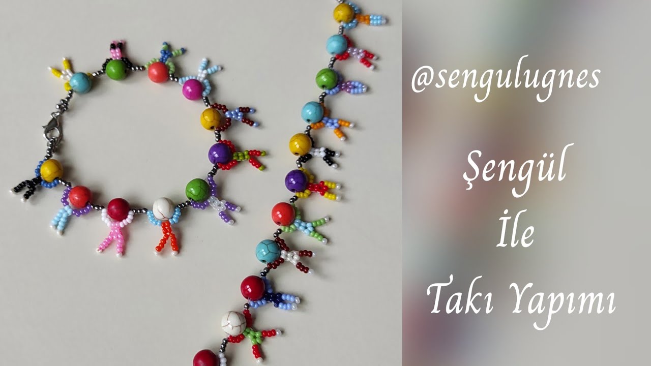 Renkli Boncuklarla Bebek Kolye - Halhal Yapımı Making Baby Necklaces or Anklets with Colorful Beads