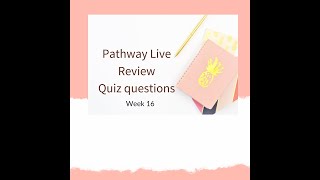 CMP exam week 16 or 16 free study group!