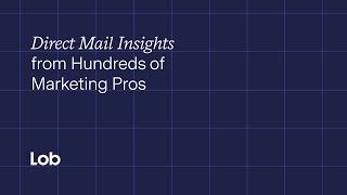Direct Mail Insights from Hundreds of Marketing Pros