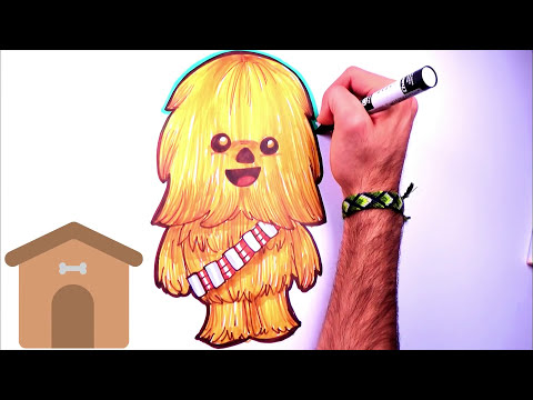 How to draw Star Wars Baby Chewbacca