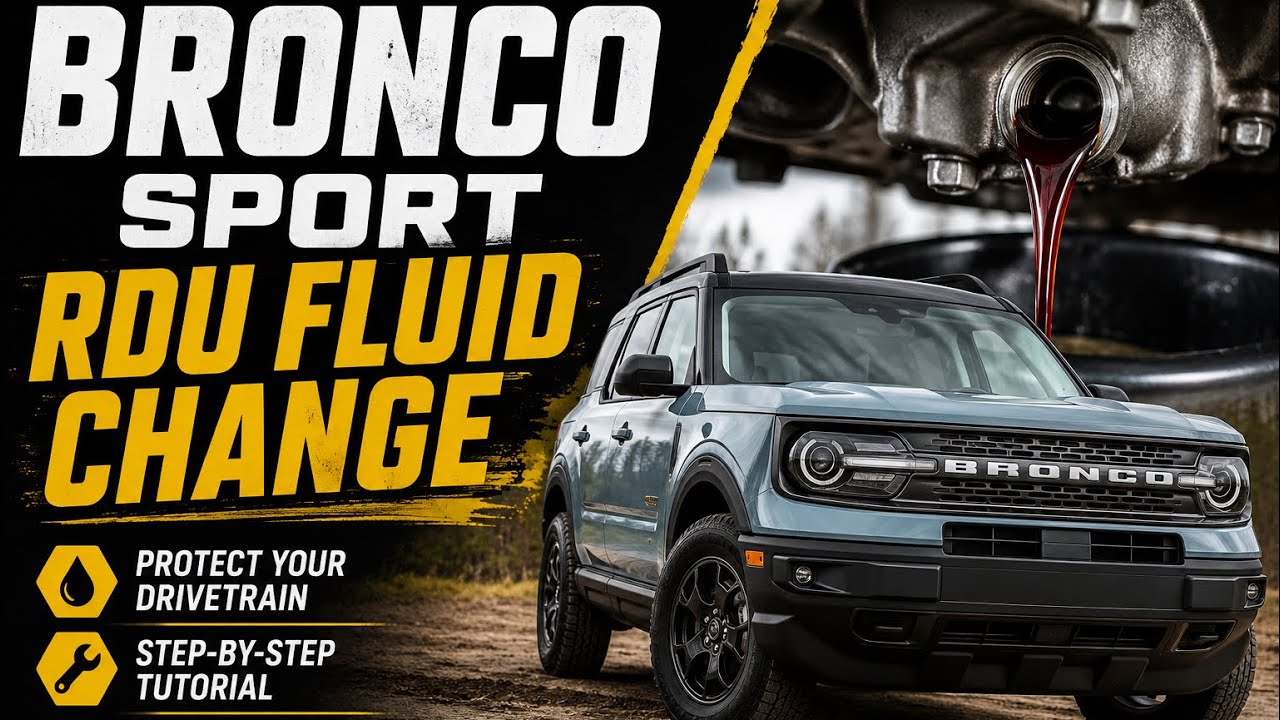 Ford Bronco Sport RDU (Rear Drive Unit) Differential Fluid Change - YouTube