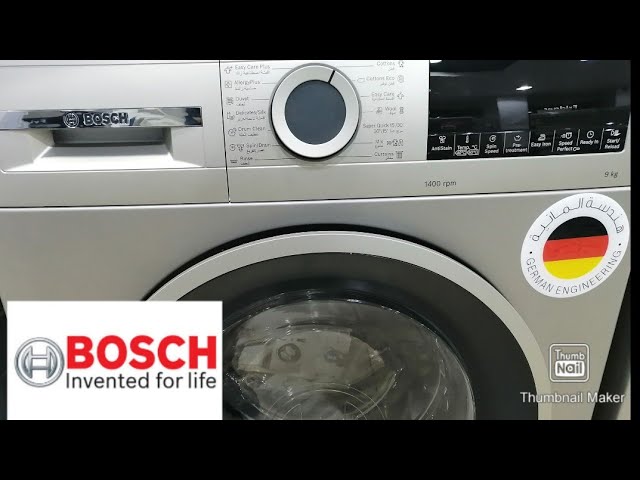 Bosch washing machine 9 kg 1400 rpm | Bosch Serie 4 | Waschmachine - YouTube