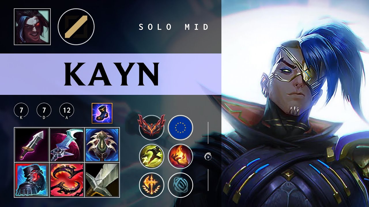 Kayn Mid vs Qiyana - EUW Grandmaster Patch 26.02
