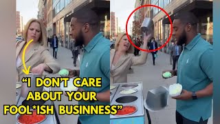 Caught in 4K: Racist Karen Pours Street Vendor's Ice Cream on the Ground, Instantly Regrets It