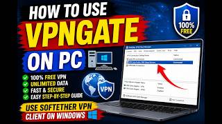 How to Use VPNGATE on PC | Use Softether VPN Client on all Windows screenshot 5