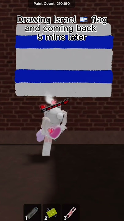 Drawing Israel 🇮🇱 Flag and coming back 5 mins later OMG! 😳 #roblox #robloxspraypaint #israel