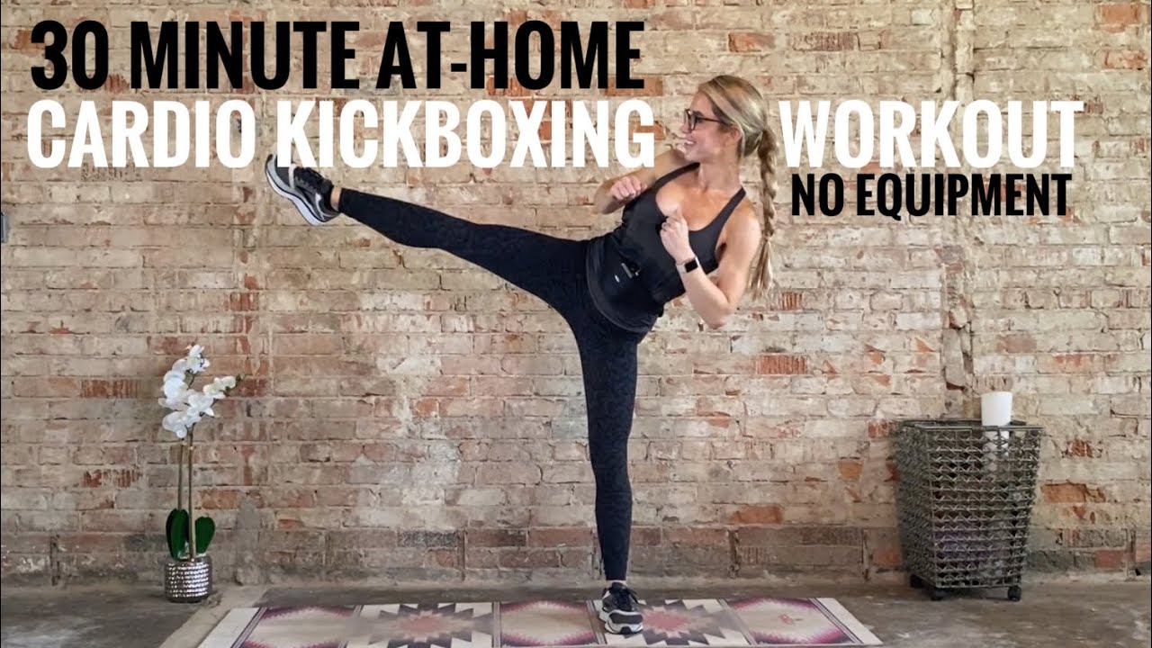 30 Minute AtHome Cardio Kickboxing Workout No Equipment