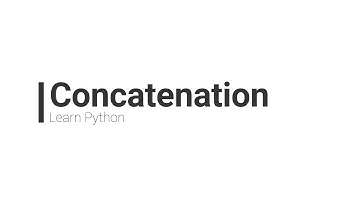 #15  Python Tutorial | Concatenation in Python (HINDI)
