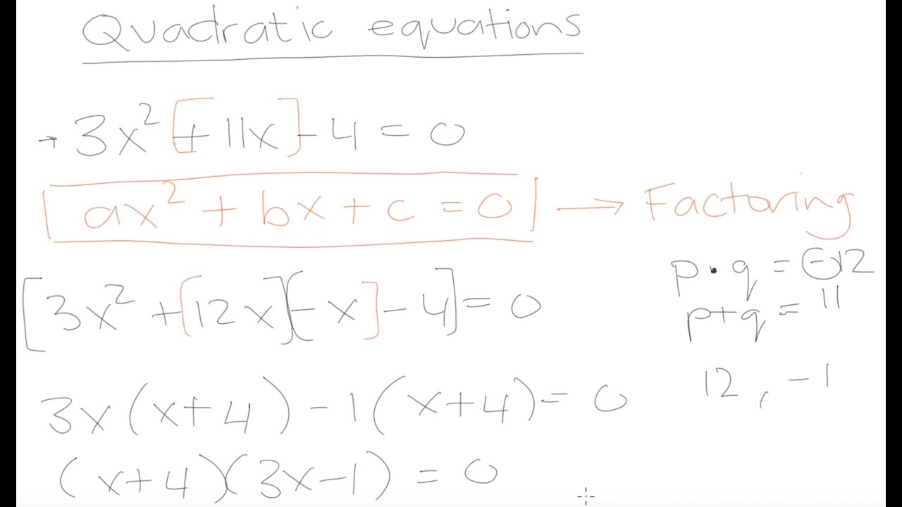 Grade 10 Math: Solving quadratic equations part 1 - YouTube