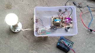 Mini inverter ki testing solar panel ki madad se aur