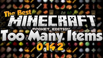THE BEST TOO MANY ITEMS for 0.14.2!!! - Inventory Editor for MCPE - Minecraft PE (Pocket Edition)