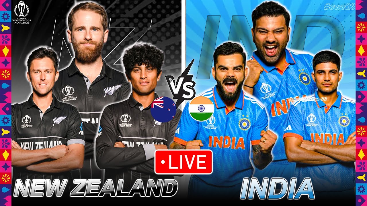 🔴 LIVE |India vs New Zealand Semi Final Match| ICC Cricket World Cup ...