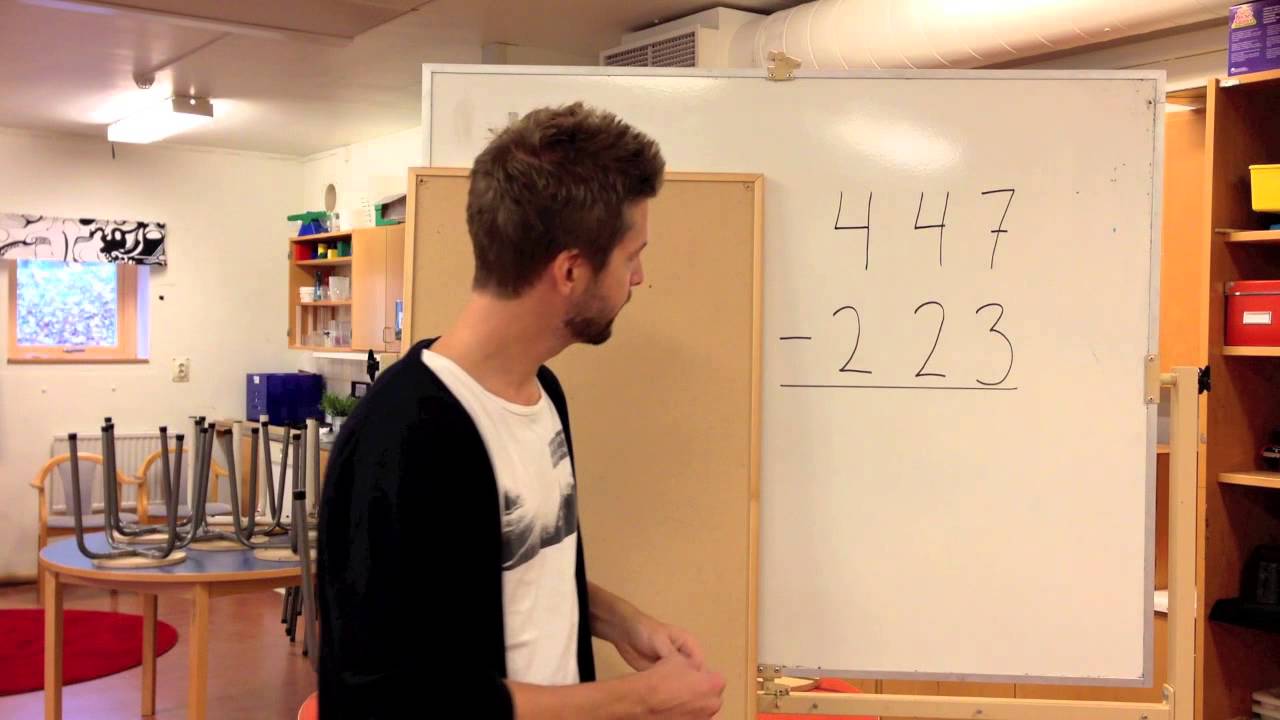 Subtraktion med uppställning 1 - YouTube