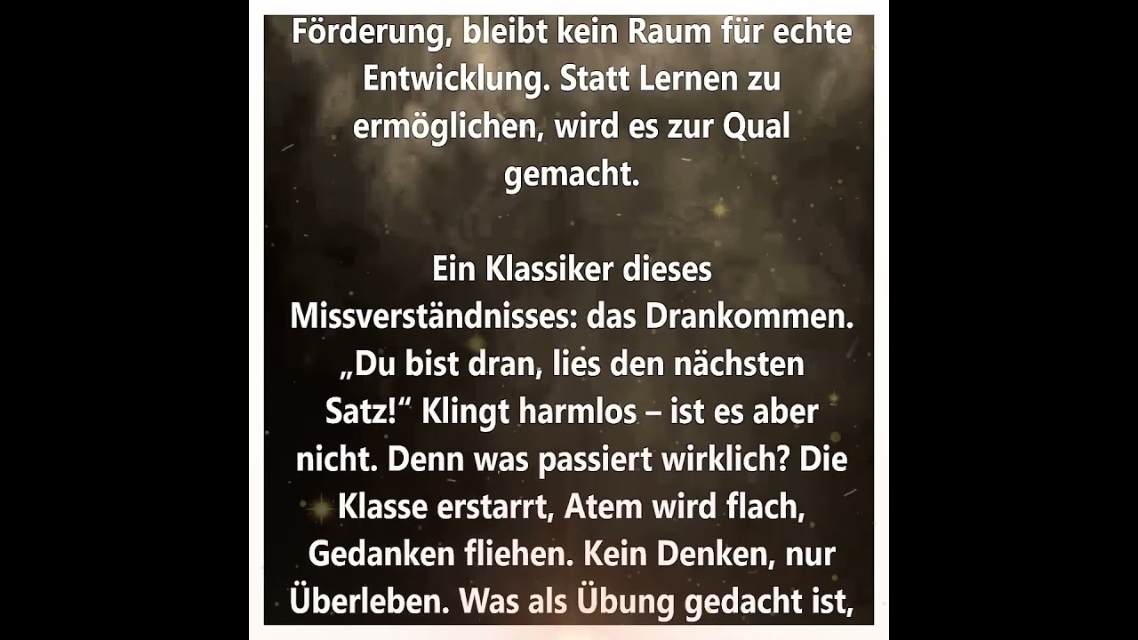 Tagesreport und Weisheit des Lebens I Lernen darf nicht krank machen