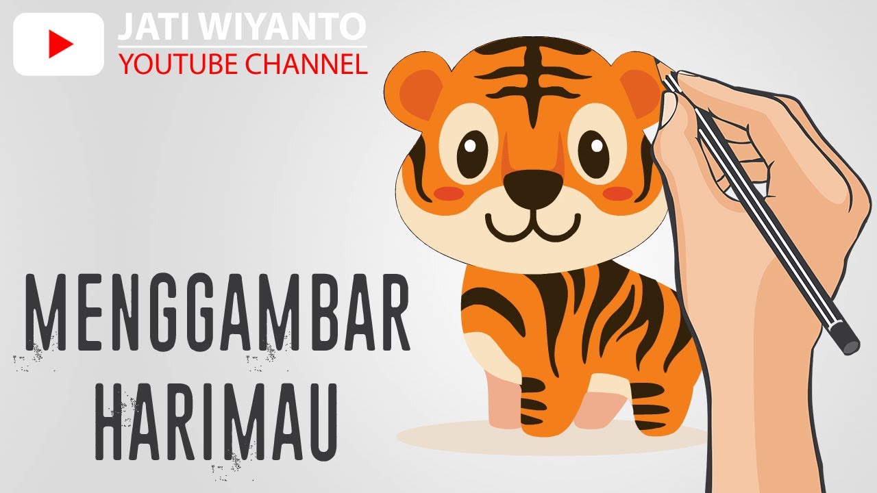 Menggambar harimau versi kartun yang lucu dan imut YouTube
