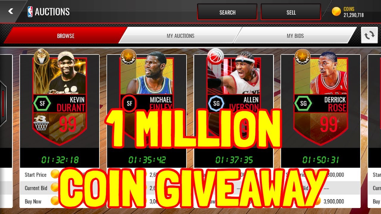 1 MILLION COIN GIVEAWAY RIGHT NOW!!! ALL SERVERS NBA LIVE MOBILE!!!