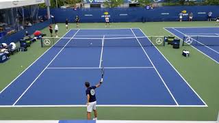 Roger Federer and Stan Wawrinka US Open 2019 practice session