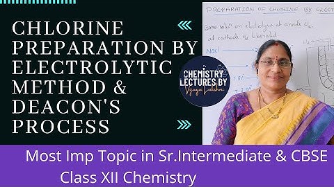 Chlorine Preparation(Electrolytic Method & Deacon
