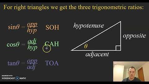 Right Triangles - Trig Ratios