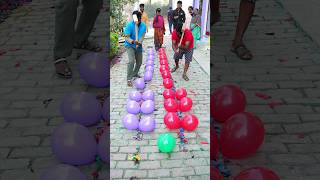 40 Balloon Popping Challenge Race by Big Wood Hammer #Game #shorts screenshot 5