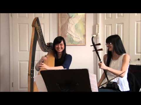 Kingdom Dance--Tangled (harp and erhu cover)