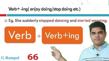Day 66| Verb + Verb-ing Form | G Rampal