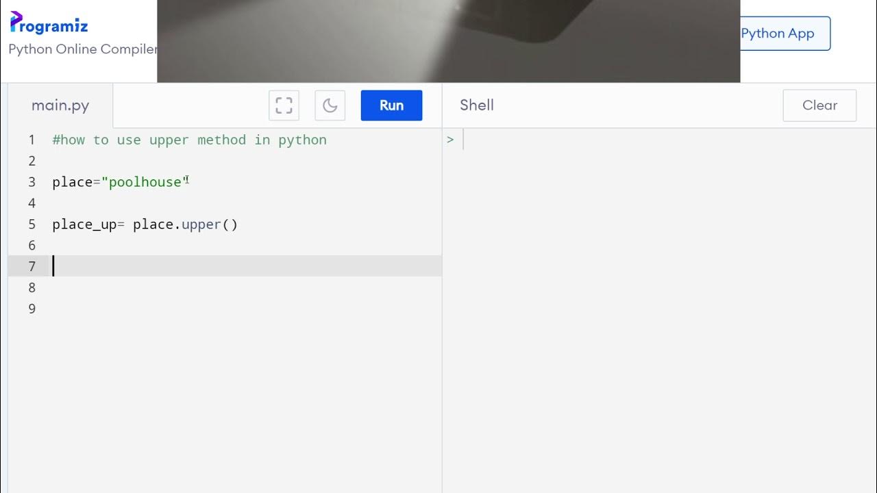 how to use upper method in python - YouTube