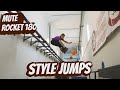 Style jumps on inline skates  mute and rocket 180