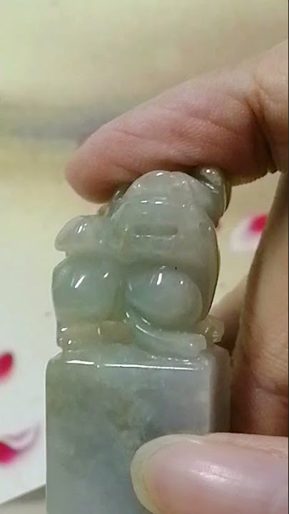 HLS1975 Stempel Pixiu Berbahan Giok Jadeite Asli