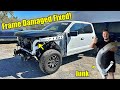 I Fixed All The Frame Damage On The 2023 Ford F150 Tremor!!!