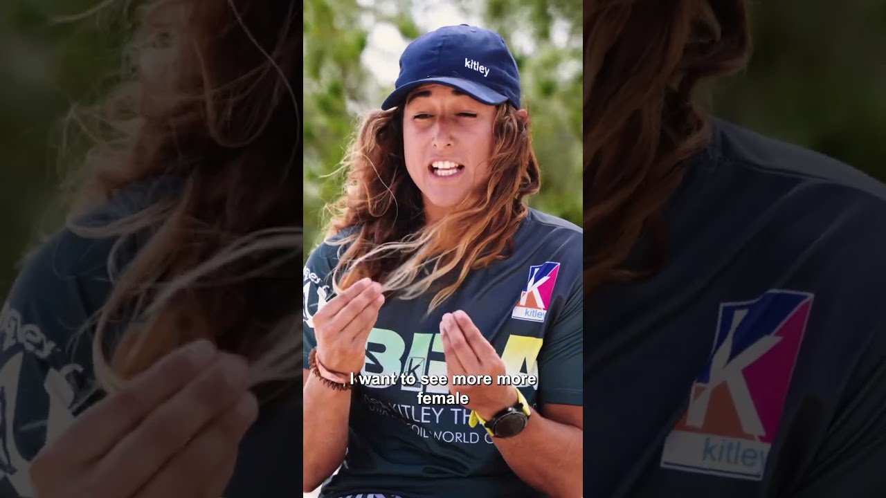 She’s a real power women #watersports #wingfoilworldcup #watersports #ibiraquera