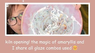 Kiln opening/unloading and the magic of Mayco Amaryllis, & I'll share  my glaze combos with you