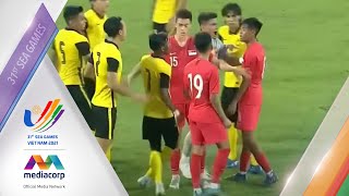 Download Lagu Scenes as things get heated between Singapore and Malaysia players | Football | SEA Games 2021 MP3