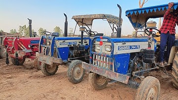 JCB 3dx Backhoe Loader Machine Loading Red Soil in Swaraj and Mahindra Tractor | JCB Tractor videos