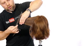 Step by Step Textured Bob Haircut with a Fringe - TheSalonGuy