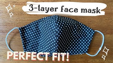 3-layer reversible face mask with filter pocket | DIY tutorial for beginners | PERFECT FIT
