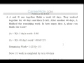 Time &amp; Work - Model Questions and Explanations