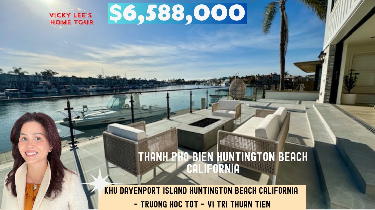 Step inside a $6,588,000 waterfront home in Davenport Island of Huntington Harbour| Huntington Beach