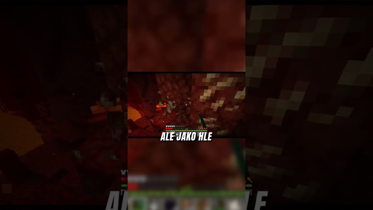 Téměř jsem umřel hlady v Netheru... 😱 #minecraft #survival