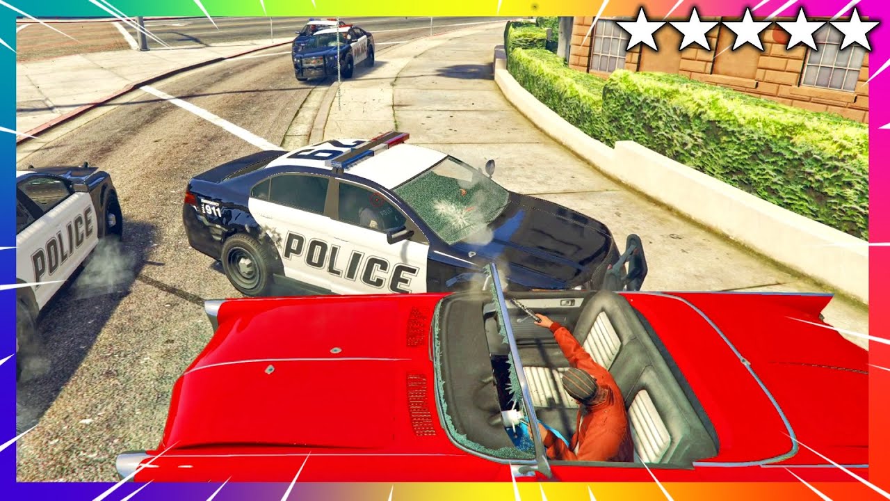 GTA 5 Police Chase - Best Car - Peyote | GTA V Five Star Cop Battle ...