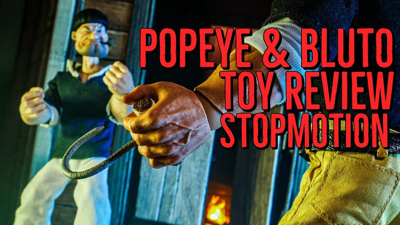 MEZCO TOYZ ONE:12 POPEYE & BLUTO STOP MOTION REVIEW SLIDESHOW COLLECTIVE MACRO DETAILS REVEALED